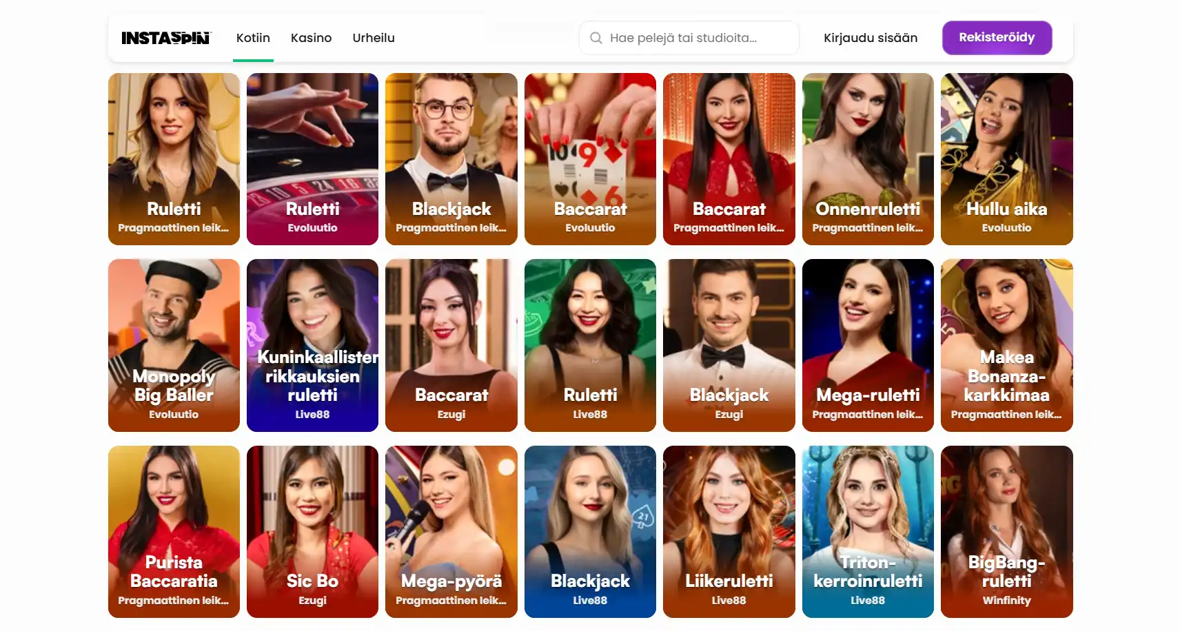 Instaspin kasinon pelivalikoima ja suosituimmat slotit