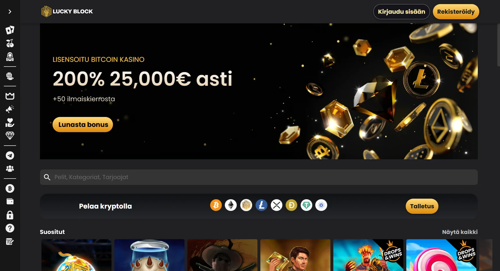 Lucky Block Kasino kotisivu ja tarjoukset
